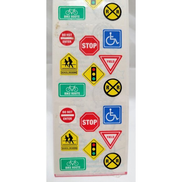 Sandylion Sticker Designs Mini Traffic Signs Dollhouse Crafts 1 Sheet Acid Free - Picture 2 of 3